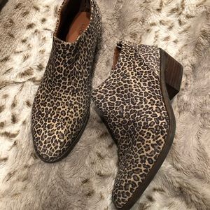 Lucky brand leopard booties